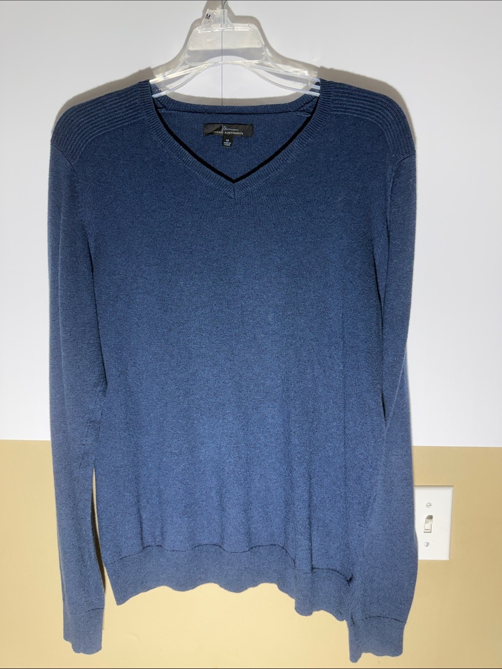 Kenneth Cole Reaction Navy Blue V-Neck Sweater